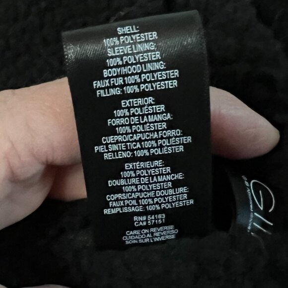 Kenneth Cole New York Black Quilted Fleece-Lined Hooded Puffer Jacket, Size S - Picture 11 of 13